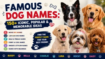 Famous dog names with 150+ iconic, popular, and memorable name ideas