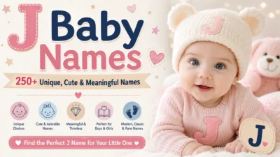 J baby names with a cute baby and 250+ unique, meaningful name ideas