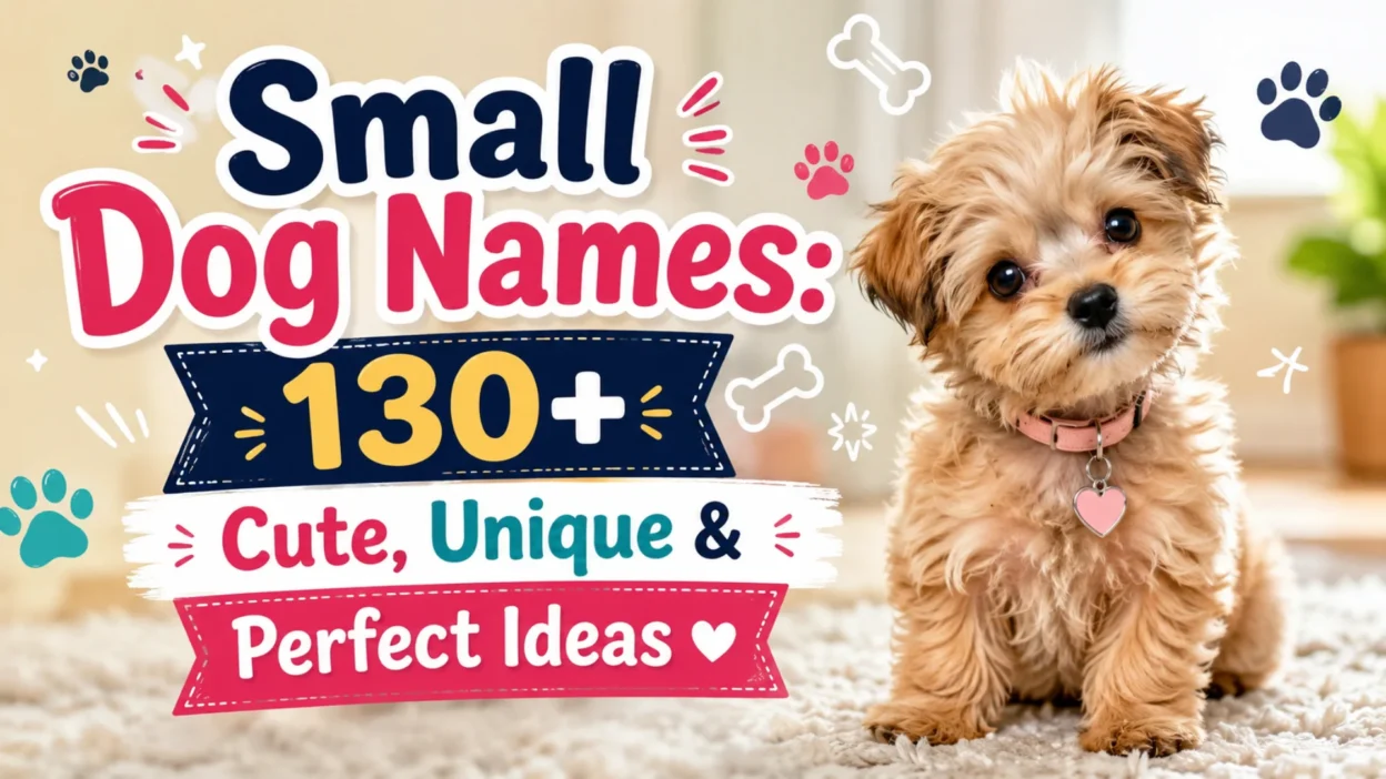 Small dog names with a cute fluffy puppy and 130+ name ideas