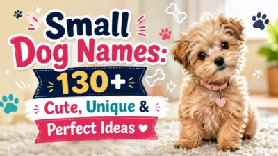 Small dog names with a cute fluffy puppy and 130+ name ideas