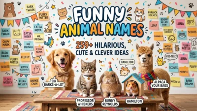 Funny Animal Names: 259+ Hilarious, Cute & Clever Ideas