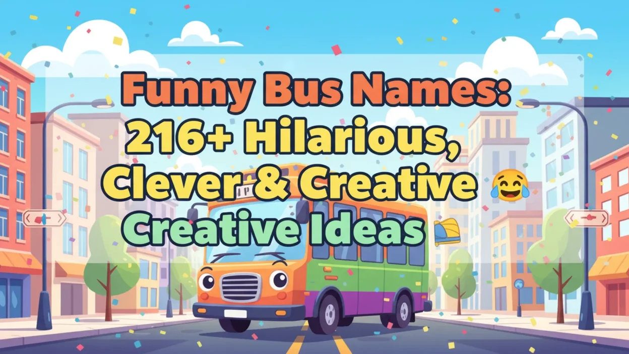 Funny bus names with hilarious, clever, and creative ideas