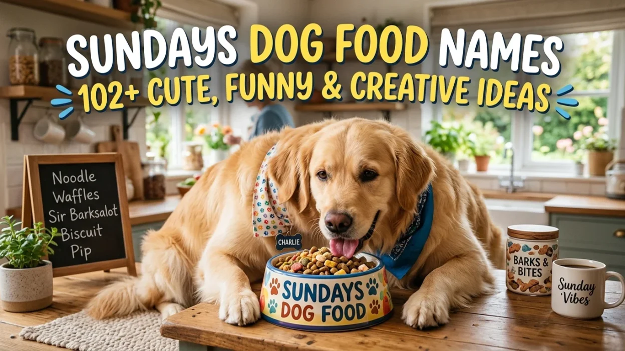 Sundays Dog Food Names: 102+ Cute, Funny & Creative Ideas